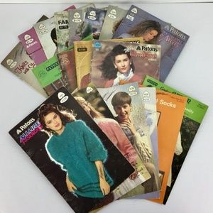 Vintage Patons Pattern Booklets Knit & Crochet - Lot of 18 - 1970's to 1990's